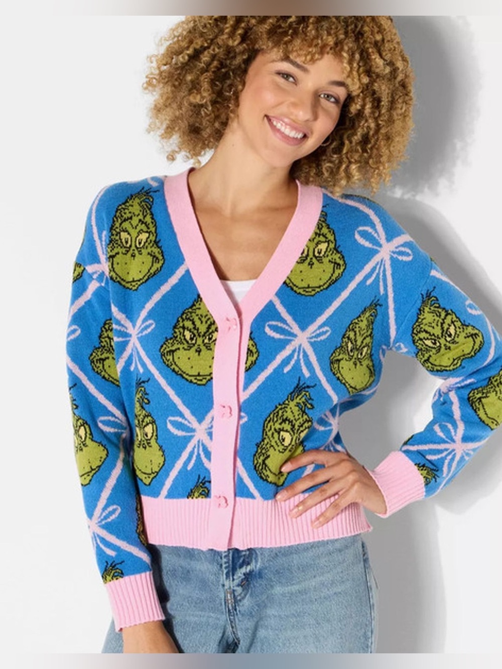 The Grinch Festive Graphic Cardigan-NWT